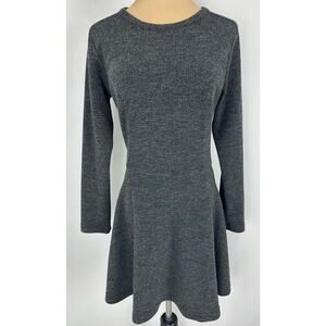 Collective Concepts Size Medium Sweater Dress Fit & Flare Princess Seams Gray